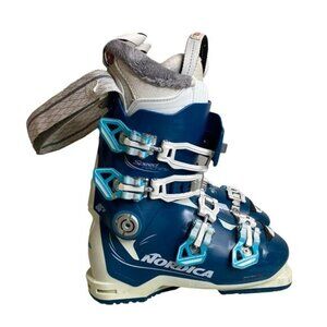 Nordica Ace Of Spades Ski Boots 23.5 Womens Pro Freestyle Blue & White With Acce